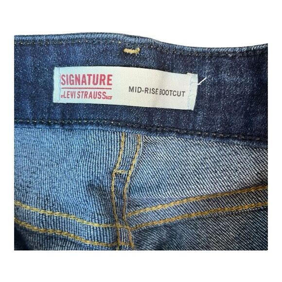 Levis Stretch Blue Jeans Women’s18M Mid Rise Boot Cut Tag 34x32 Fit 38x30 Flaw - Picture 4 of 14